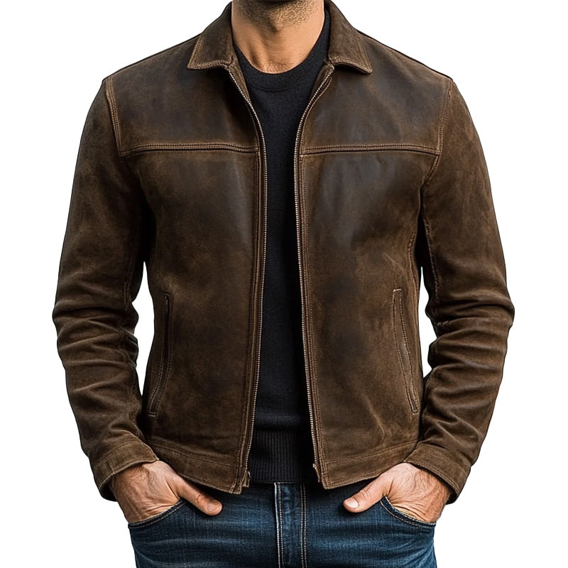 Vanguard Zip-Up Leather Jacket
