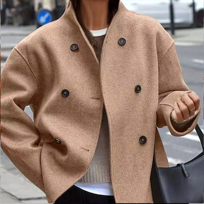 Prague Double Breasted Wool Overcoat