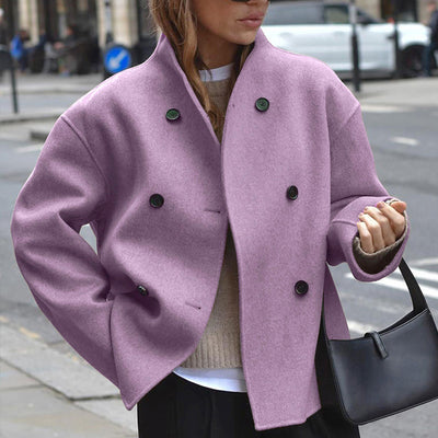 Prague Double Breasted Wool Overcoat