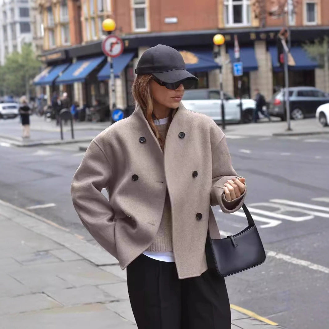 Prague Double Breasted Wool Overcoat