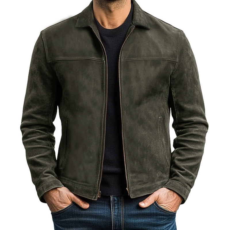 Vanguard Zip-Up Leather Jacket
