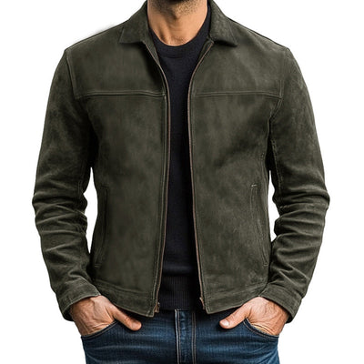 Vanguard Zip-Up Leather Jacket