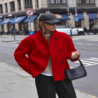 Prague Double Breasted Wool Overcoat
