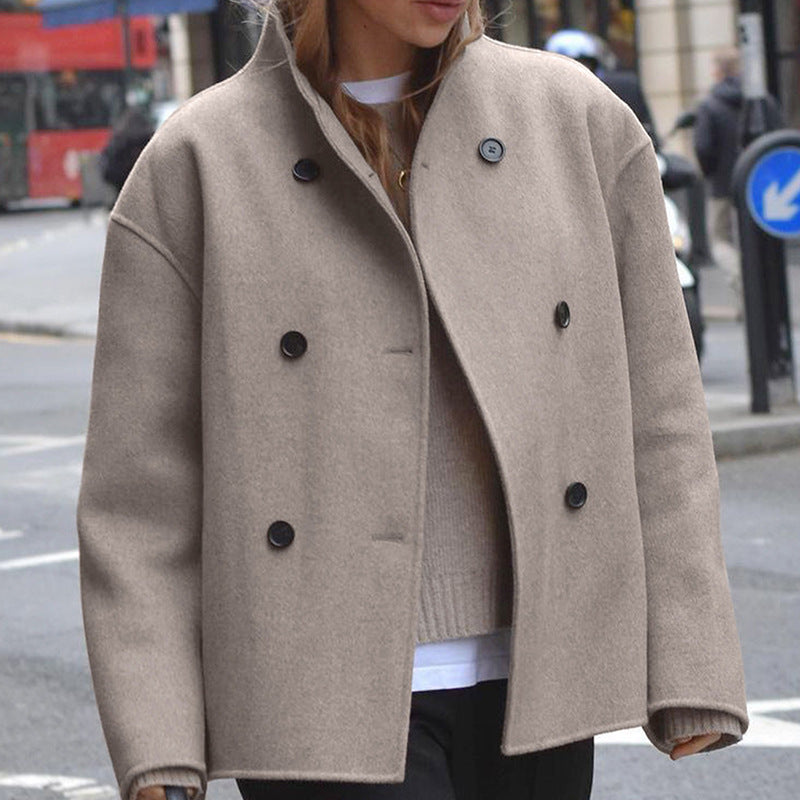 Prague Double Breasted Wool Overcoat