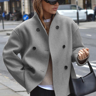 Prague Double Breasted Wool Overcoat