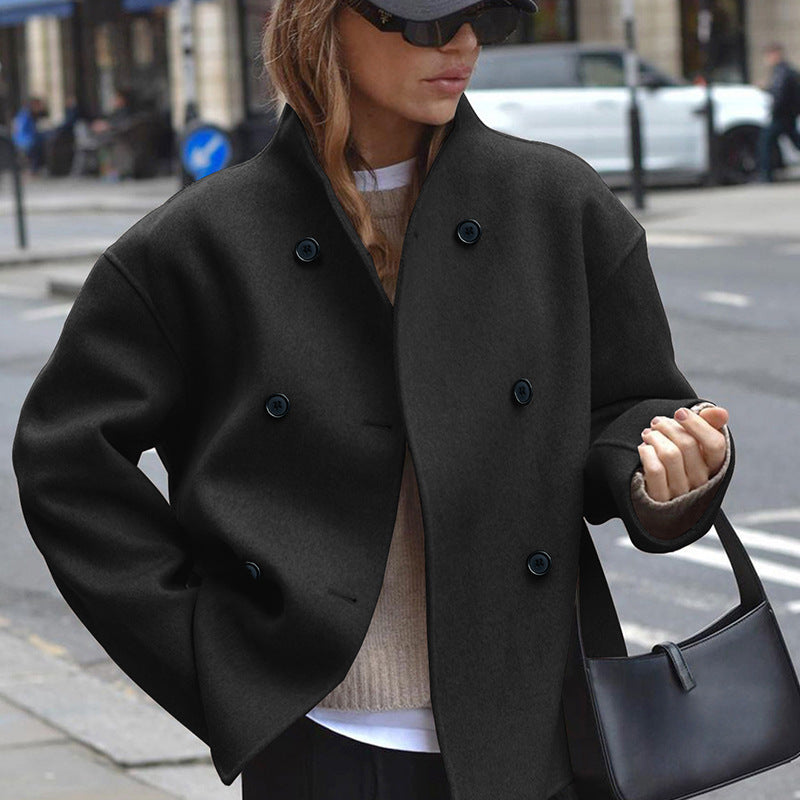 Prague Double Breasted Wool Overcoat
