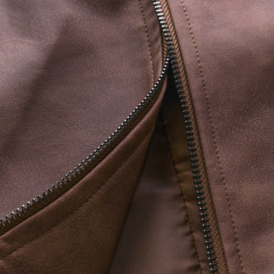 Vanguard Zip-Up Leather Jacket