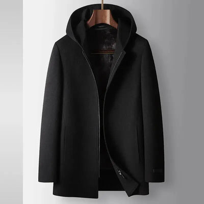 100% Woolen Hooded Coat Elsen Amsterdam