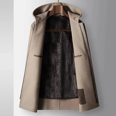 100% Woolen Hooded Coat Elsen Amsterdam