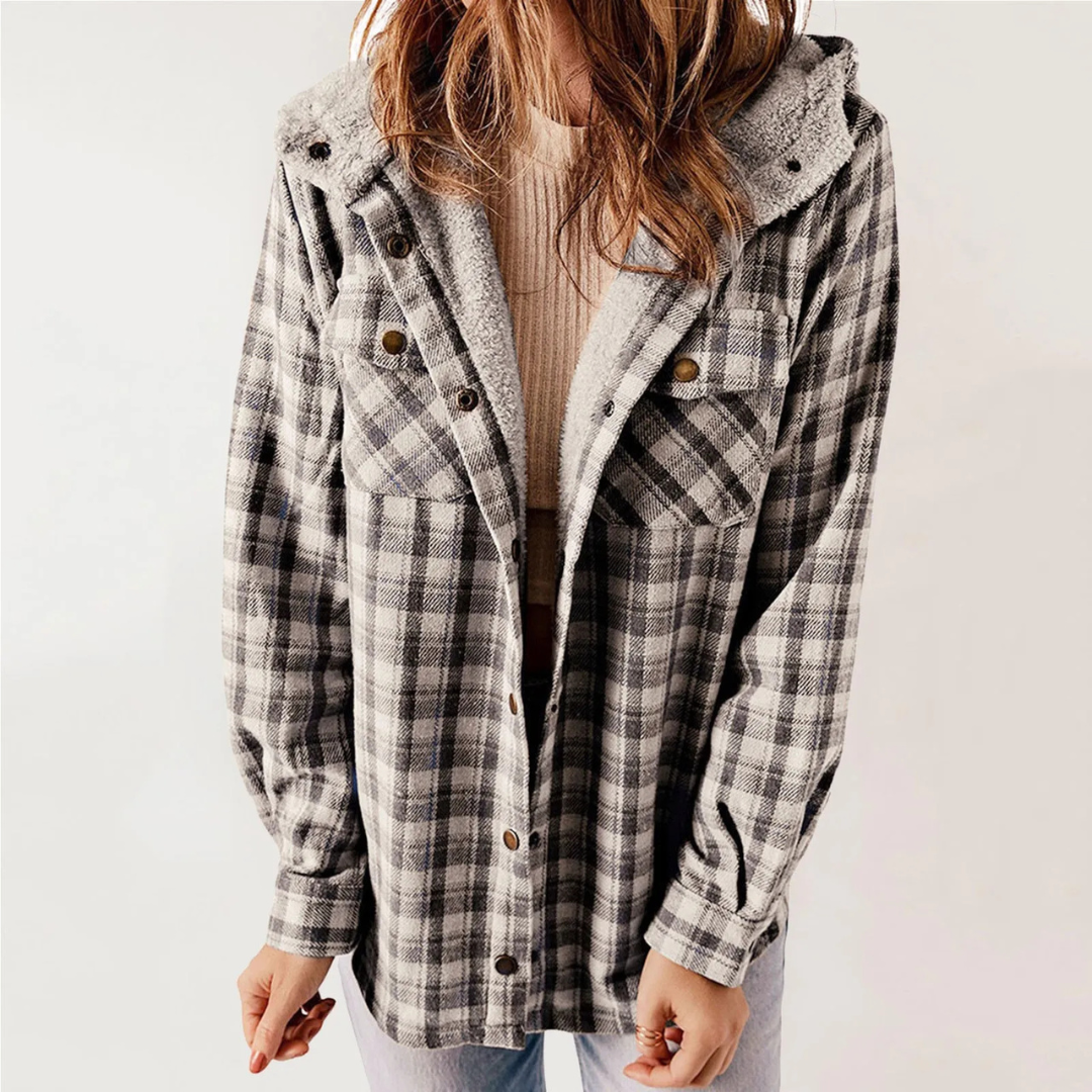 Plaid Sherpa Jacket for Women