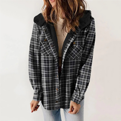 Plaid Sherpa Jacket for Women
