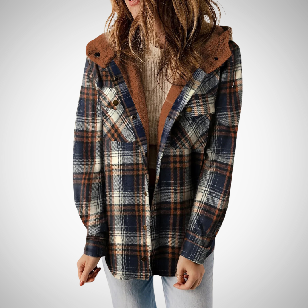 Plaid Sherpa Jacket for Women