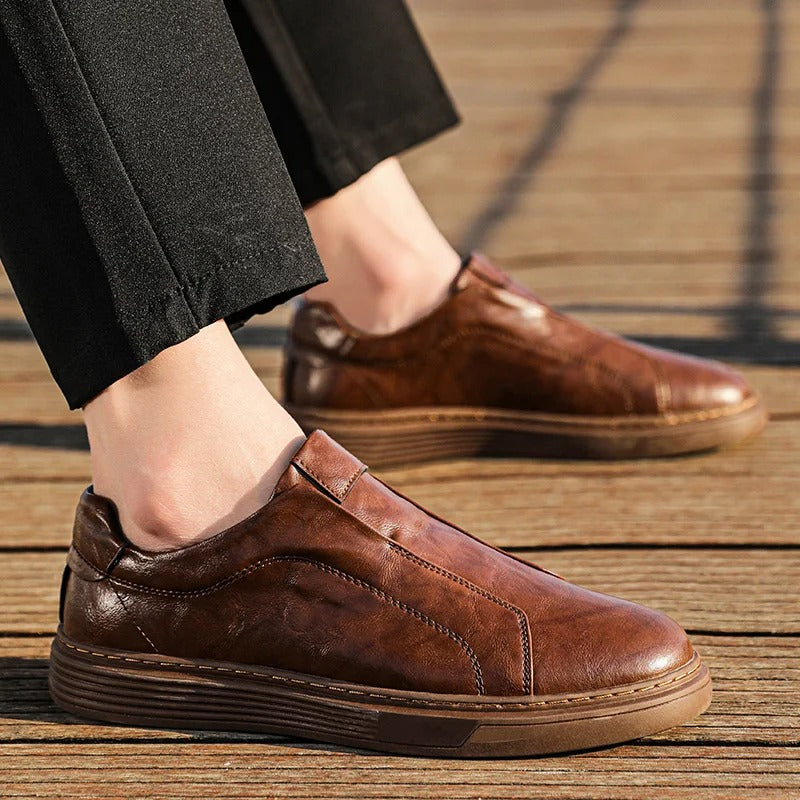 Essential Leather Slip-On Sneakers