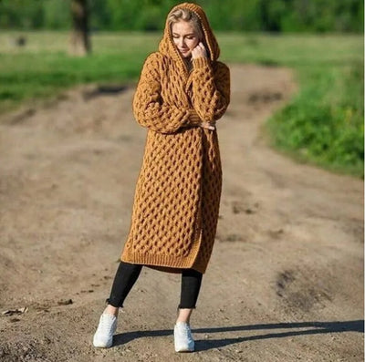 Longline Hooded Knit Coatigan