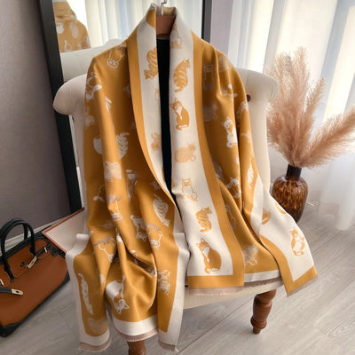 Purr-fectly Elegant Scarf – The Ultimate Winter Accessory for Cat Lovers