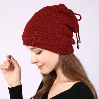 Transformer Beanie-Scarf: Stretchy Knitted Skull Cap & Snood