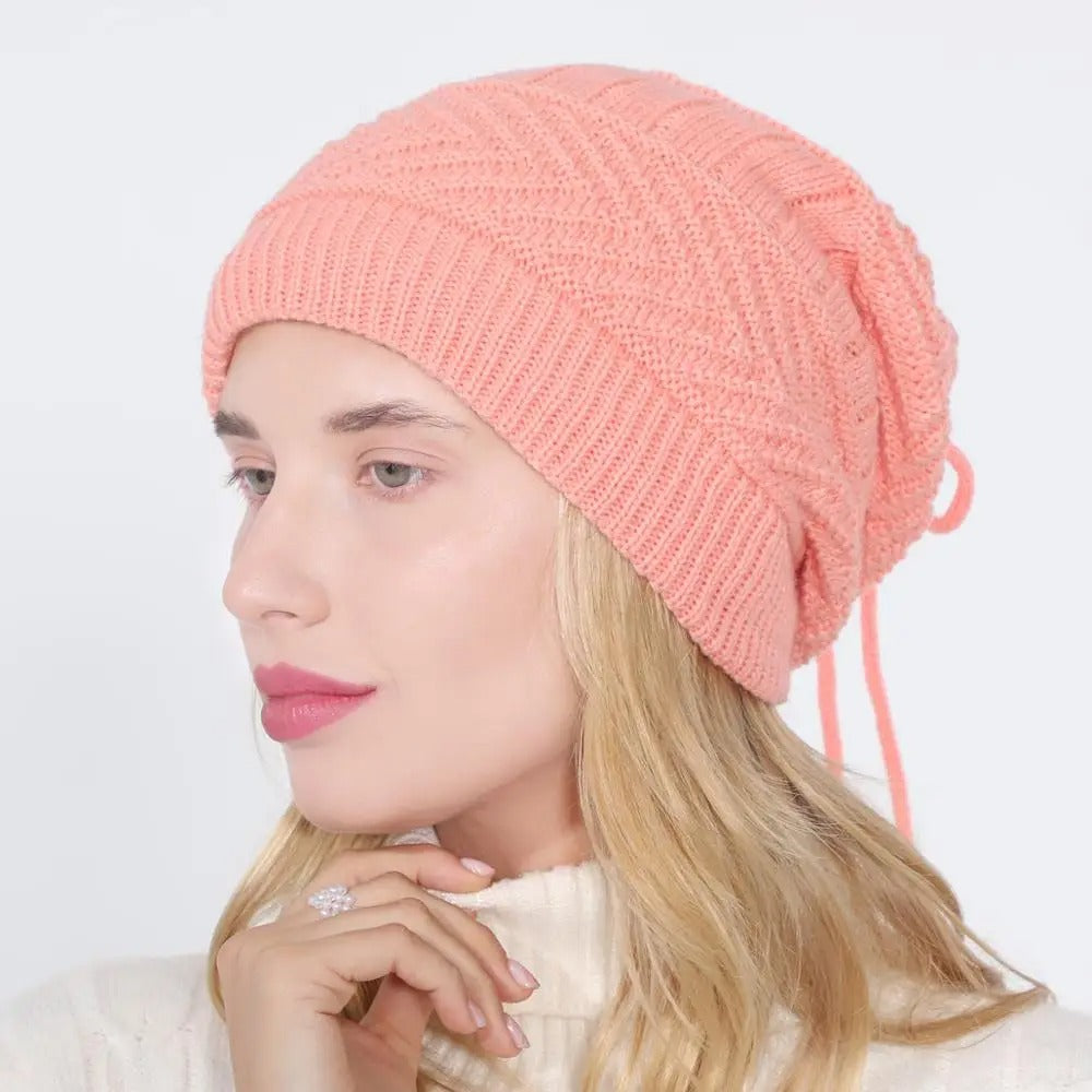 Transformer Beanie-Scarf: Stretchy Knitted Skull Cap & Snood