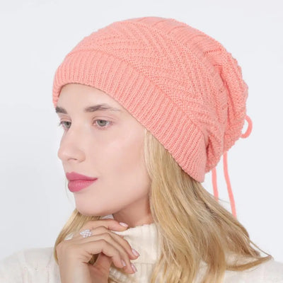 Transformer Beanie-Scarf: Stretchy Knitted Skull Cap & Snood