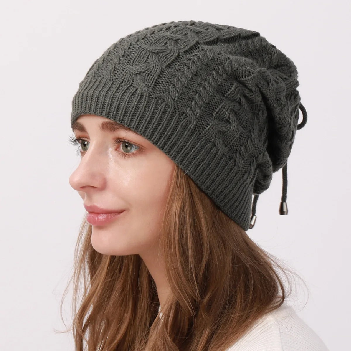 Transformer Beanie-Scarf: Stretchy Knitted Skull Cap & Snood