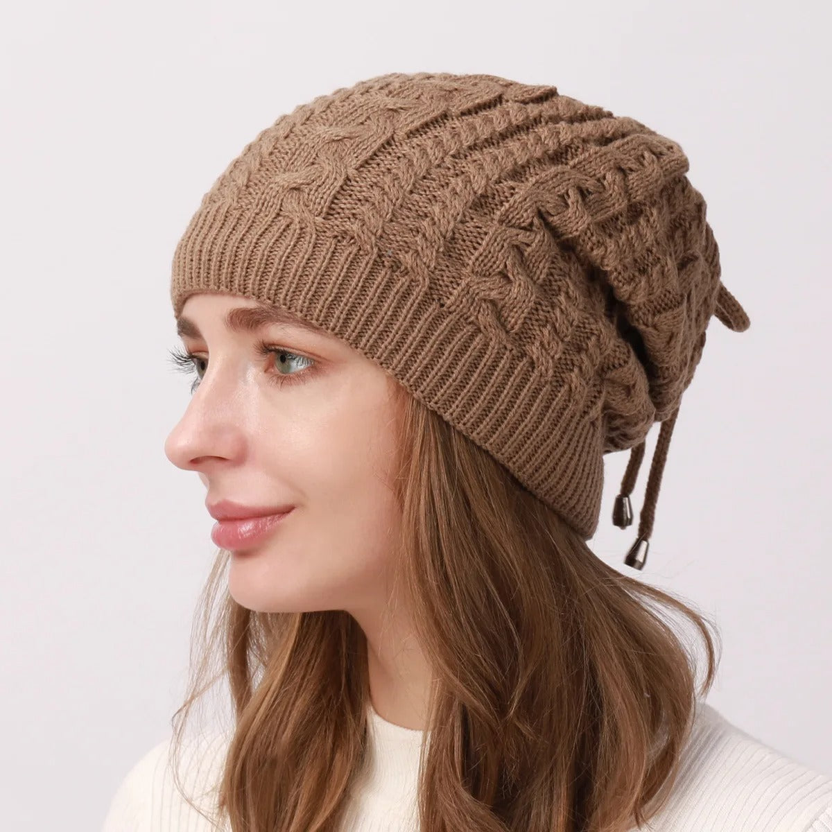 Transformer Beanie-Scarf: Stretchy Knitted Skull Cap & Snood