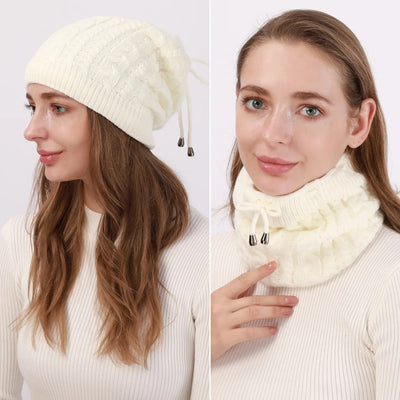 Transformer Beanie-Scarf: Stretchy Knitted Skull Cap & Snood