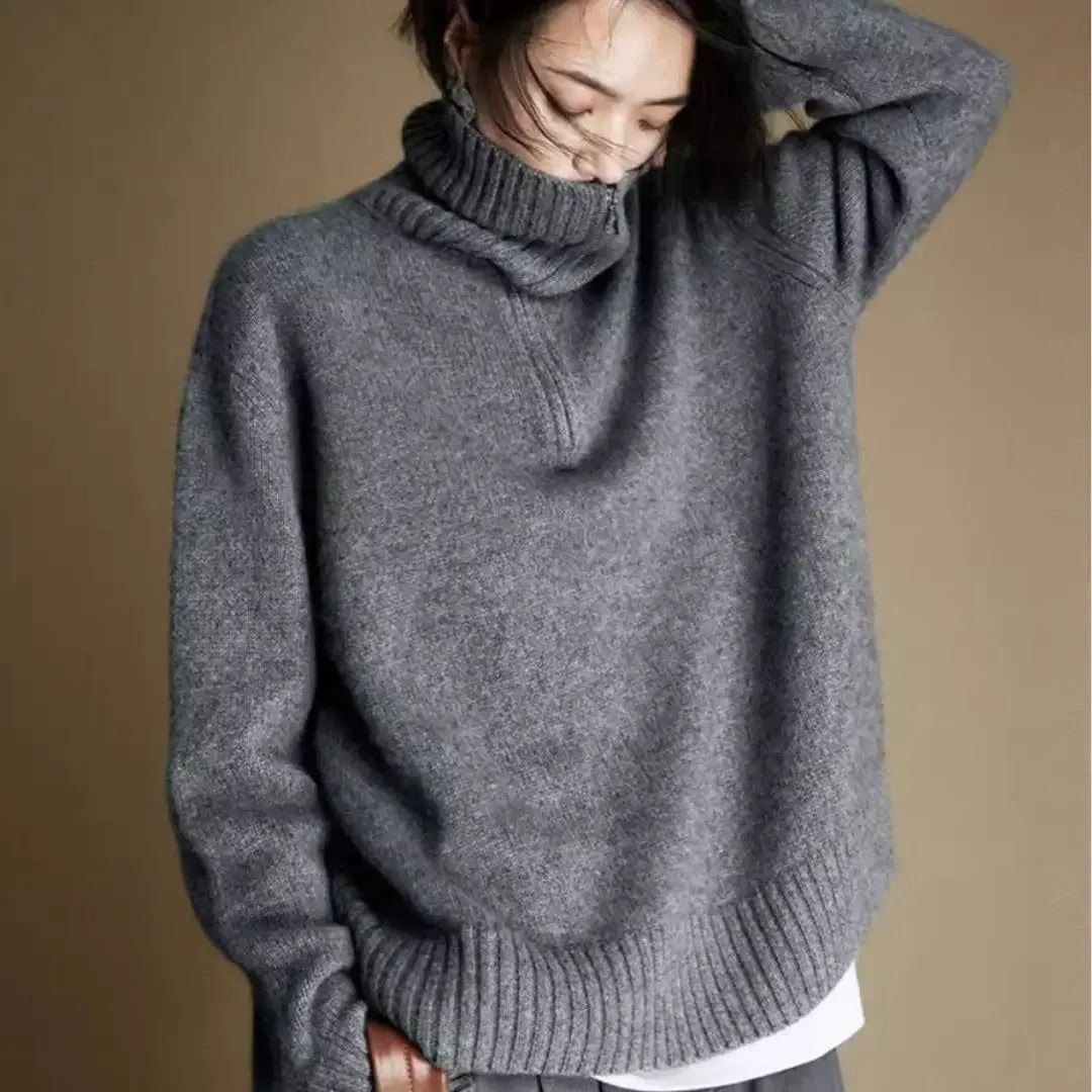 Heather Gray Wool Pullover