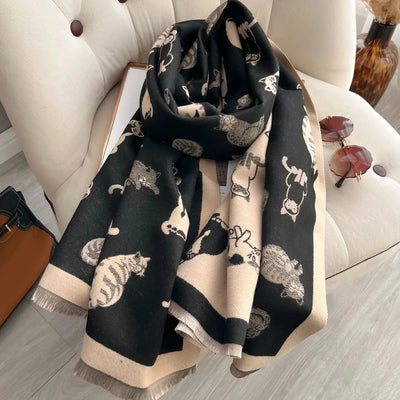 Purr-fectly Elegant Scarf – The Ultimate Winter Accessory for Cat Lovers
