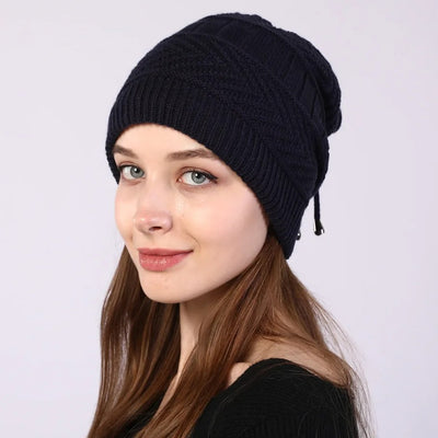 Transformer Beanie-Scarf: Stretchy Knitted Skull Cap & Snood