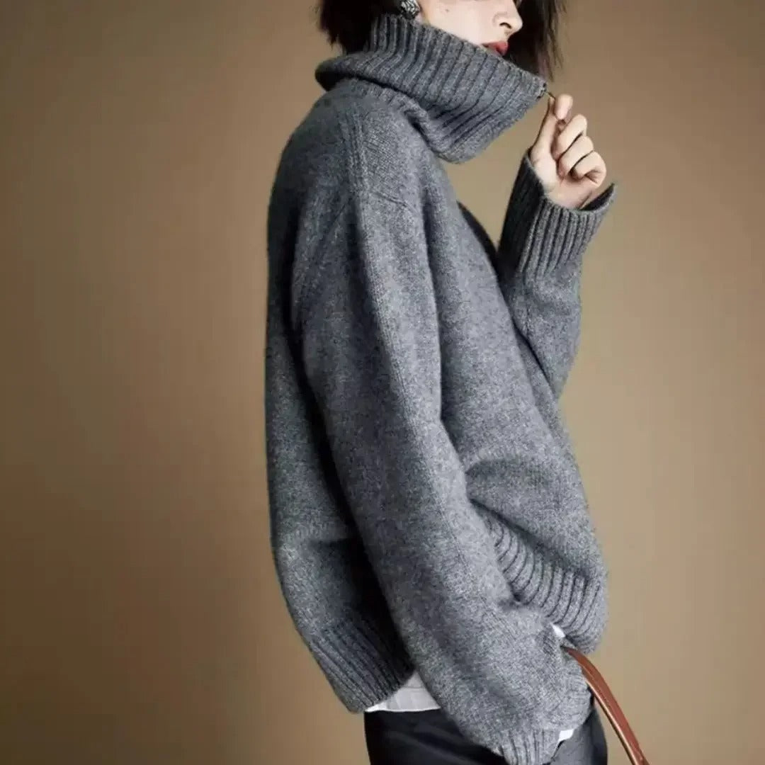 Heather Gray Wool Pullover