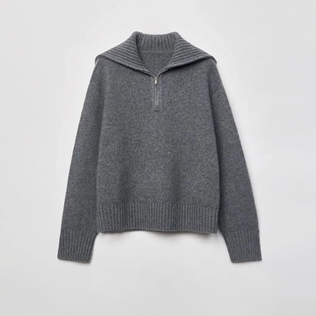 Heather Gray Wool Pullover