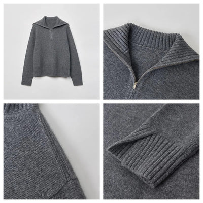 Heather Gray Wool Pullover