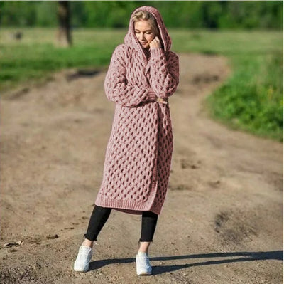 Longline Hooded Knit Coatigan