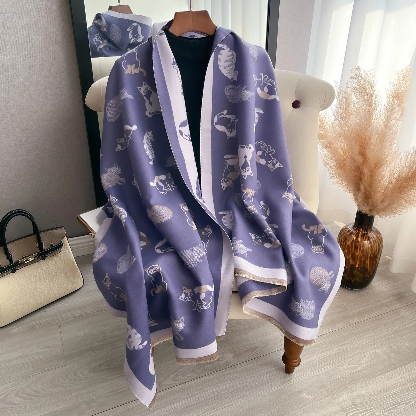 Purr-fectly Elegant Scarf – The Ultimate Winter Accessory for Cat Lovers