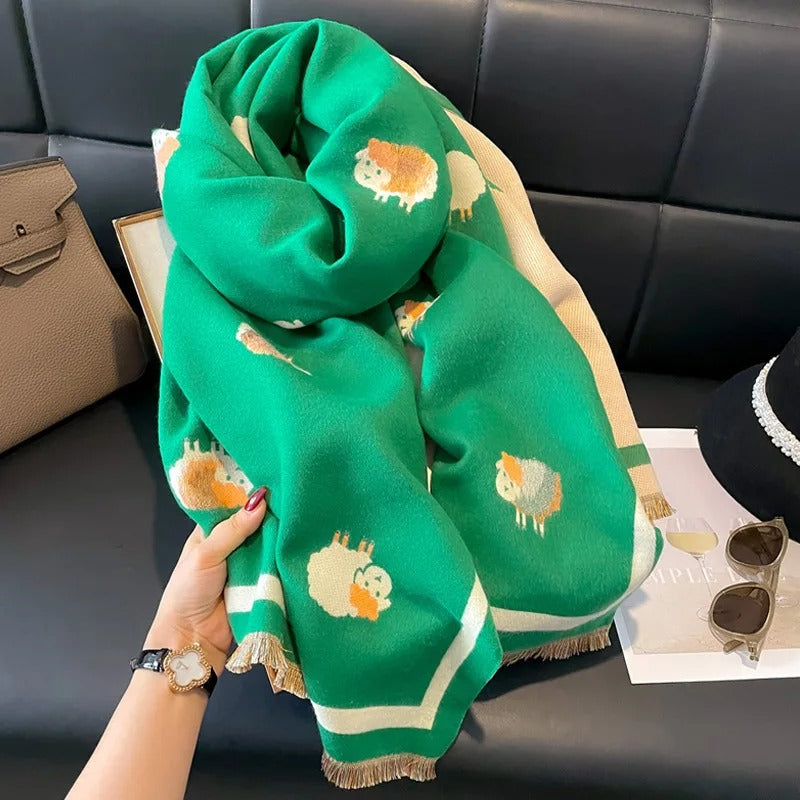 Bird Print Cashmere  Shawls