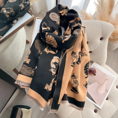 Purr-fectly Elegant Scarf – The Ultimate Winter Accessory for Cat Lovers