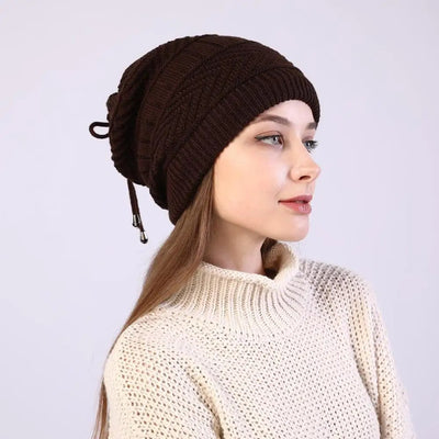 Transformer Beanie-Scarf: Stretchy Knitted Skull Cap & Snood
