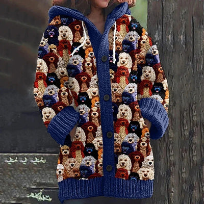 Enchanted Forest Cardigan: Hooded Knit with Animal Friends