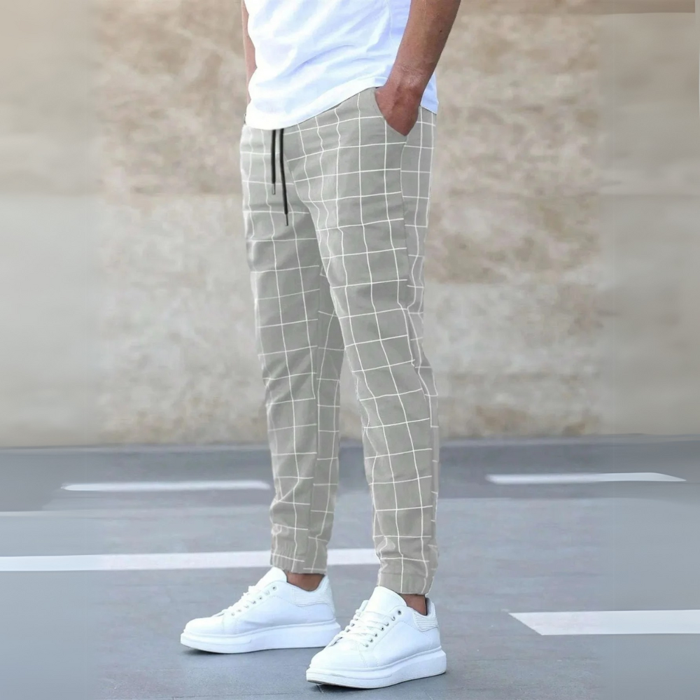 Gridline Tapered Joggers